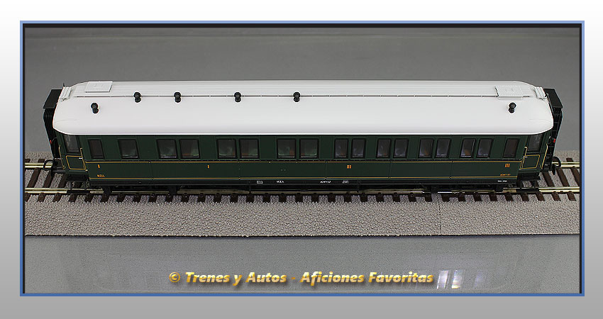 Coche pasajeros verderón Serie 301/344 ACW-37 1ª y 3ª Clase - MZA